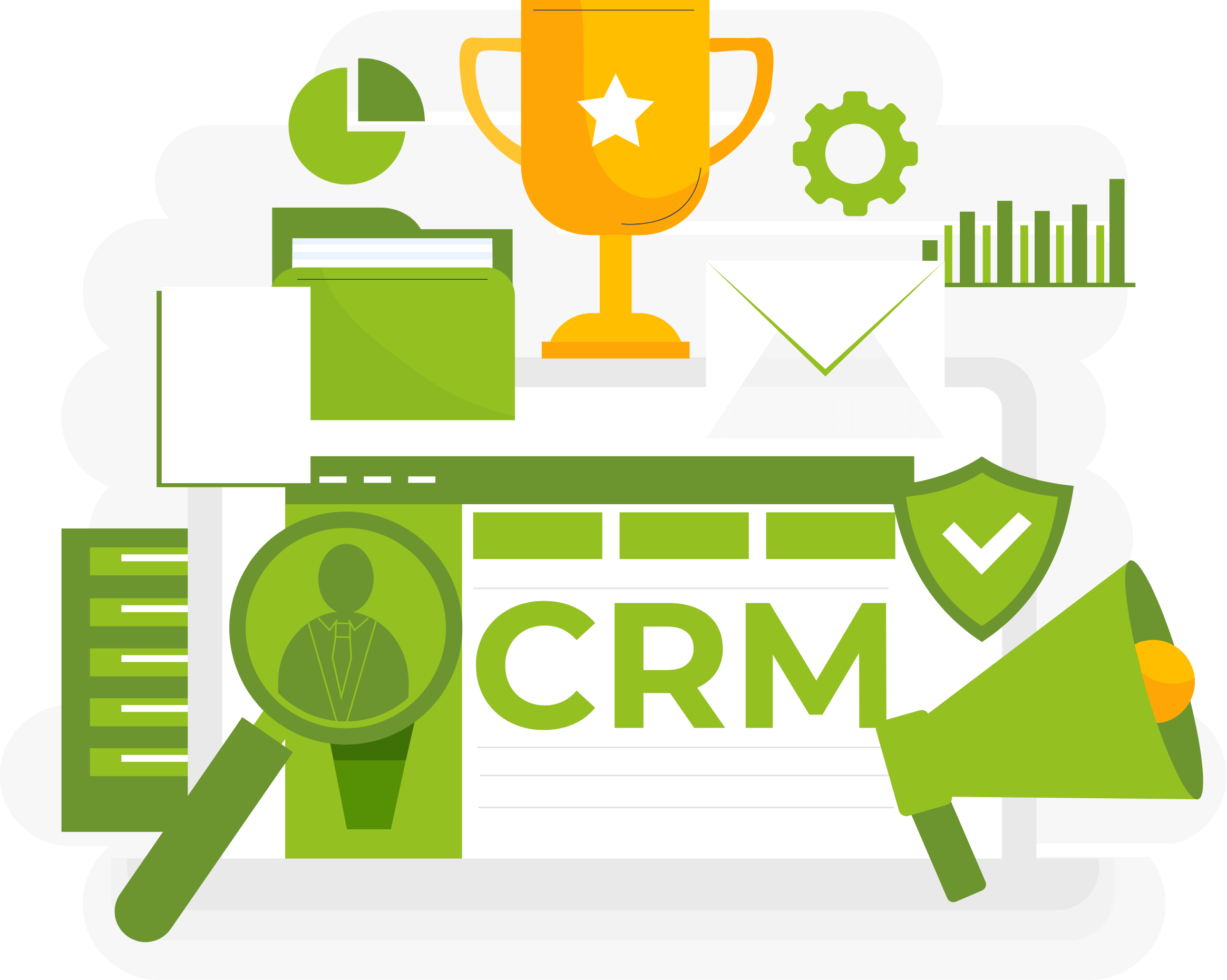 CRM solutions illustration